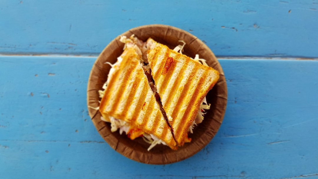 Grilled cheese sandwich made with a sandwich maker